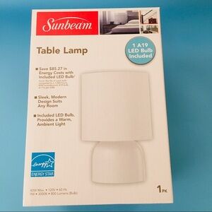table lamp led IN WHITE!! SAVES ENERGY!!!